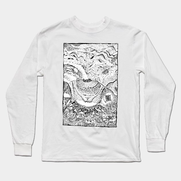 Shred Long Sleeve T-Shirt by Chevrier Illustration